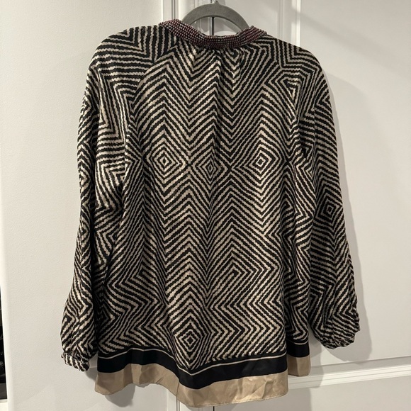 Elizabeth and James Silk Beaded Blouse - Picture 7 of 8